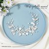 Yean Pearl Wedding headband Silver Flower Bridal Hair Accessories Leaf Hair Piece for Women and Girls