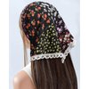 Molans 3Pcs Floral Head Scarf, Chiffon Hair Bandanas Kerchief, Vintage Boho Hair Scarf for Women Girls