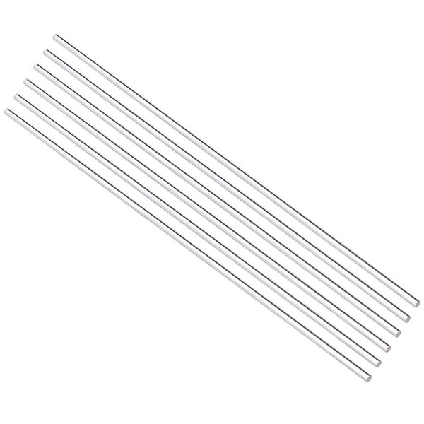 uxcell Acrylic Round Rod,2mm Diameter 8 inch Length,Clear,Solid Plastic PMMA Bar Stick Acrylic Dowel Rods for DIY Crafts Lighting Fixture Handicraft 6pcs