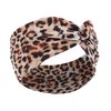 Woration Headband Yoga Leopard Print Cross Wide Elastic Headwear Head Wrap Hairband Twist Turban Knot Headdress Hair Accessories for Women, Girls - Khaki