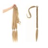 32 Inch Long Braided Ponytail Hair Extensions Wrap Around Ponytail DIY Straight Pony Tails Extensions for Black Women Elastic Ponytail Extensions Girls Magic Paste Ponytail (27/613#)