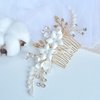 Beusoulover Wedding Hair Comb Clip, Wedding Hair Accessories for Brides, Crystal Bridal Hair Accessories Headpieces for Women, Girl, Party, Prom, (Style D)