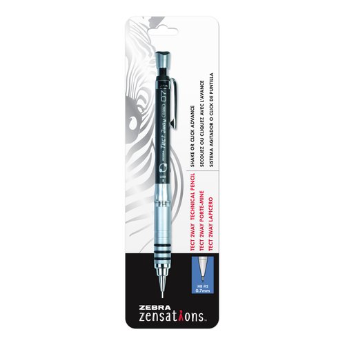 Zebra Pen Zensations Tect 2Way Mechanical Pencil, 0.7mm, Black Barrel, 1-Count