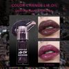 2024 New Magic Black Color Changing Lip Oil，Warm Change Glitter Lip Gloss, Color Changing Lip Oil V2, Color Changing Lip Gloss, Moisturizing Plumping Clear Lips Oil Tinted Lip Plumper Lips Care