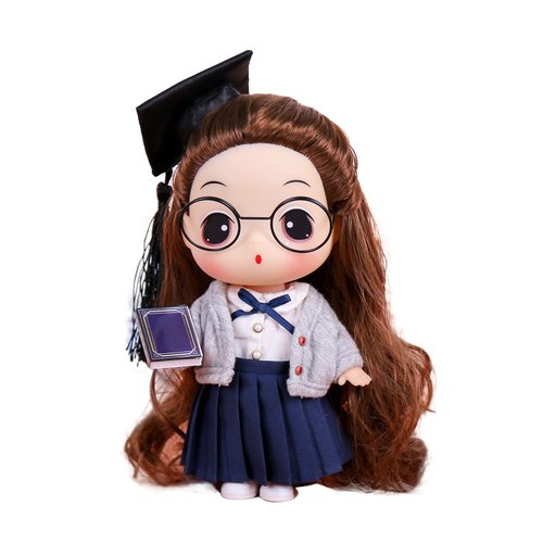 Ddung Cute Temperament Teacher Doll, Confused Dress-Up Doll Gift Box, Contains 11 Rich Accessories, Exquisite Details,A Gift for Girls Over 3 Years Old!