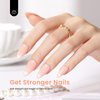 Beetles Builder Gel 6 Colors, 8 in 1 Strengthener Jelly Gel Time to Relax Sheer Peach Clear Builder Nude Pink Skin Tone for All Hard Gel Extension Base Nail Gel False Nail Tips Glue