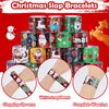 Christmas Slap Bracelets for Kids - 36 PCS Bulk Xmas Snap Bracelets Christmas Stocking Stuffers Goodie Bag Stuffers Santa Christmas Party Favors Supplies Decorations Classrooom Prizes for Girls Boys