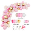Amandir 144Pcs Pink Balloons Garland Arch Kit Light Pink Gold White Balloons Confetti Latex Metallic Balloons for Girl Birthday Valentines Day Baby Shower Wedding Party Decorations Supplies