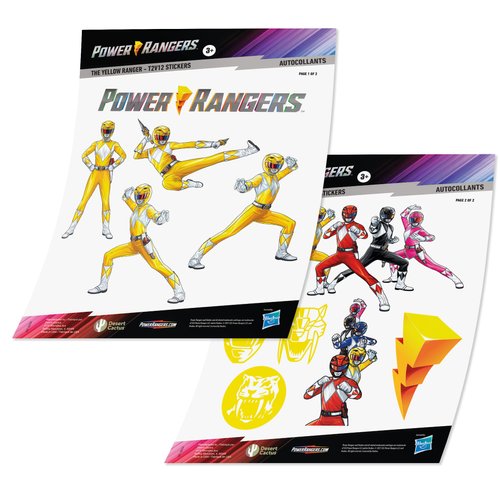 Desert Cactus Power Rangers Sticker - 11 Vinyl Decal Laptop Water Bottle Car Scrapbook Decorations Birthday Favor Party Supplies (2-12)