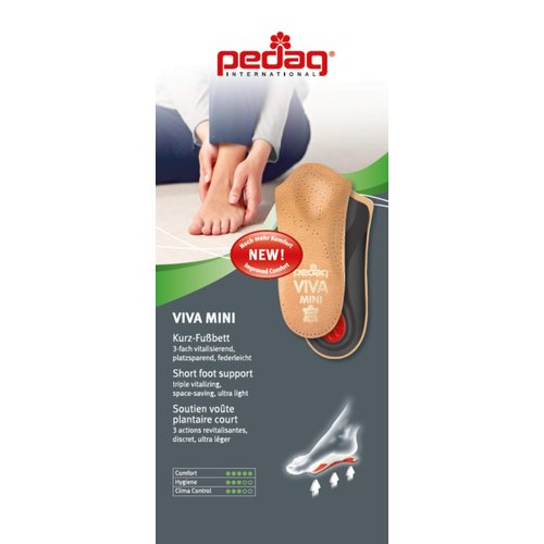 Pedag Viva Mini Orthotic with Semi-Rigid Arch Support, Metatarsal & Heel Pad, Leather, Tan, US M15/EU 48