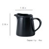 RockTrend Black Mini Simple Ceramic Coffee Milk Creamer Pitcher with Handle, Set of 2
