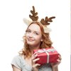 ZEYER Christmas Headband for Women Antlers Headband Brown Deer Ears Head Band Christmas Accessories Holiday Party Decorations Deer Costume for Women 1PCS