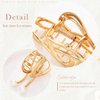 Fashey Pearl Hair Claw Clips Gold Note Hair Claws Nonslip Metal Hair Clips Strong Hold Hair Clamps Hair Accessories for Women and Girls(Pack of 2)
