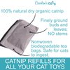 Caroline's Cats Organic Catnip Pouches for Cat Toys – Catnip Packets Refill for Flapping Bird and Catnip Toys; Catnip Tea Bags 10 Packets