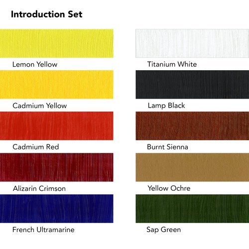 Daler Rowney Georgian 10-Tube Introductory Artist Oil Paint Set - Painting Set for Canvas Paper and More - Oil Painting Supplies for Artists and Students - Oil Paints for All Skill Sets