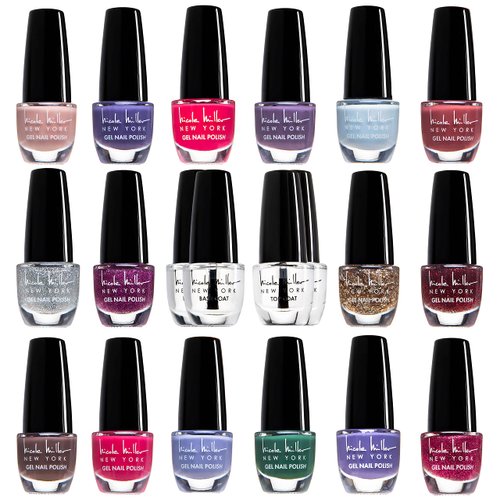 Nicole Miller Gel Nail Polish Set - Gel Fingernail and Toenail Polish for Women and Girls, Long L...