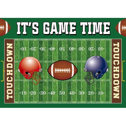 Football Backdrop It's Game Time Party Backdground Football Birthday Banner Touchdown Football Party Decorations Boy Birthday Party Backdrop 7x5FT