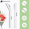 Acerich 6 Pcs Stainless Steel Straws, Reusable Metal Straws for 30 oz & 20 oz Tumblers Cups Mugs Cold Beverage, Free Cleaning Brush Included