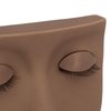 Lash Mannequin Head, Silicone Lash Extension Supplies with 3 Pairs Replaced Eyelid, Removable Realistic Eyelids with Eyelash Mannequin for Lash Practice, Makeup Eyelash Extensions (Dark Brown)