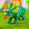 Larcele Micro Building Blocks Dinosaur Set, DIY Mini 3D Building Toy Bricks,1737 Pieces KLJM-06 (Triceratops)