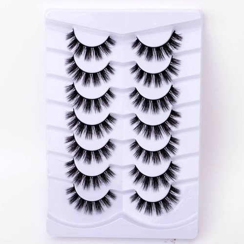 SQYlashes Cat Eye Natural Lashes Wispy False Eyelashes Short Fluffy Fake Lashes - 7 Pairs, ZG81