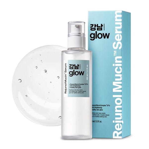 GANGNAM GLOW Rejunol Mucin PDRN Serum 3.3floz - Christmas Gifts for Women | Stocking Stuffers | 97% Snail Mucin I Niacinamide I Korean Skin Care I Face Exfoliator I Face Moisturizer | Salmon DNA