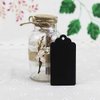 SallyFashion 100pcs Black Paper Gift Tags with Free 100 Root Natural Jute Twine (Water Ripple)