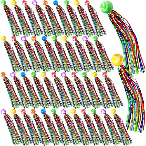 Aoriher Comet Balls Bouncy Balls Party Favors with Colorful Streamers Mini Rubber Ball Bulk Birthday Goodie Bag Stuffers Assorted Colors Rainbow Party Favors(45 Pcs)