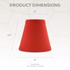 Royal Designs CS-1002-5RED Clip On Empire Chandelier Lamp Shade, 3" x 5" x 4.5", Red