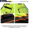 JKSafety 9 Pockets Class 2 High Visibility Dual Color Zipper Front MESH Lite Safety Vest | Orange Color Triming Reflective Strip | ANSI/ISEA Standards (100-Yellow-Black, XL)