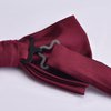 Branduce Mens Burgundy Bow Tie and Pocket Square Set for Wedding Silk Wine Red Pre-tied Bow tie Handkerchief (BB01-01)