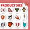Batiyeer 36 Pack Sports Keychains Sports Ball Key Ball Keychain Bulk for Sports Birthday Party Favors (Baseball)