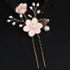 Hair Comb 4 Pcs/Set Elegant Trendy Exquisite Wedding Tiara Hairpins Sweet and Cute Flower Pearl Headpiece Bride Jewelry