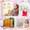 TREACLUB 12 Pack DIY Wind Chime Kits for Kids, Make Your Own Rainow Wind Chime DIY Coloring Star Moon Sun Make A Wind Chime Kits Wooden Arts and Crafts Birthday Gifts for Girls Boys