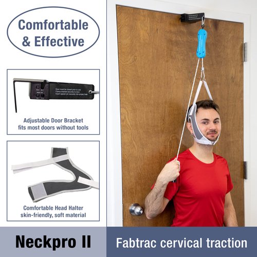 NeckPro II - Neck Traction Cervical Device Over the Door Home Neck Stretcher Hammock for Pain Relief, Pinched Nerve Pain, Posture Corrector, Decompression