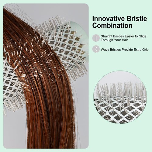 EAGLE FORTRESS Professional Round Hair Brush for Blow Drying with Ceramic + Ionic, Round Brush for Blow Out with Innovative Bristle Combination Round Brush for Bangs, Blowout, Styling (2.08in)