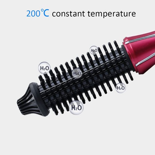 Curling Iron Brush, Folding Electric Hair Curler Heated Curling Wand Styler Hot Comb Brush Ceramic Coating Portable Hair Dressing Beauty Tool for Home Professional Salon(American