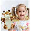 DolliBu Giraffe Plush Hand Puppet For Kids - Soft Plush Stuffed Animal Hand Puppet Toy for Puppet Show Games & Puppet Theaters for Kids, Adult Cute Puppets Educational Toy to Teach Children & Toddlers