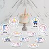 Naozinebi 48PCS Unicorn Birthday Plates Unicorn Party Supplies Magical Unicorn Tableware Rainbow Plates Disposable Paper Plate for Girls Boys Kids Unisex Unicorn Party Baby Shower Favors 6.7*6.7inch