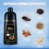IIIMEIDU Hair Dye Shampoo for Gray Hair Coverage, 3 in 1 Natural Black Dye for Women Men, 500ml