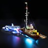 BRIKSMAX Light Kit for Lego Jaws -Led Lighting Compatible with Lego Ideas 21350 Building Set- Not Included Lego Set