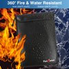 Fireproof Waterproof Money Document Bag - 3 Pack Safe Upgraded Zipper Bags, Fire & Water Resistant Storage Organizer Pouch for A4 A5 Documents Holder,File,Cash,Jewelry,Passport,Tablet,Laptop (Black)