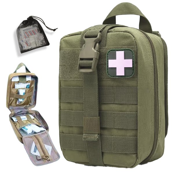 Orca Tactical MOLLE Rip-Away EMT Medical First Aid Pouch (Bag Only) (OD Green)