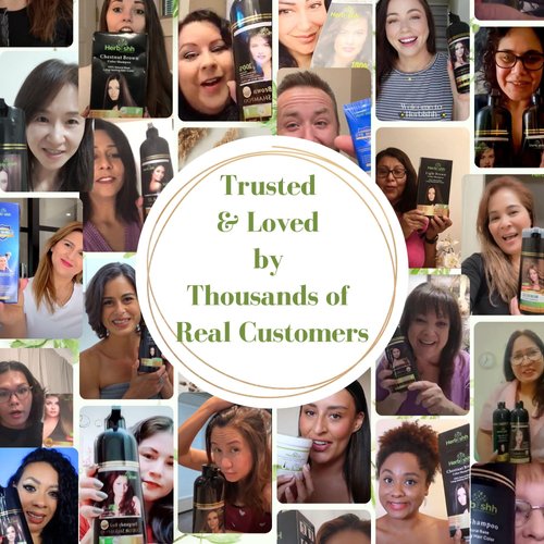 Herbishh Hair Color Shampoo for Gray Hair – Magic Hair Dye Shampoo – Colors Hair in Minutes–Long Lasting–500 Ml–3-In-1 Hair Color–Ammonia-Free | Herbishh (Chestnut Brown)