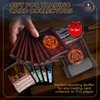 WizardWard MTG Card Sleeves (Red Arcane) Pack of 105 - Smooth Shuffling MTG Sleeves 100 Micron Thickness -66mm x 90mm Magic the Gathering Card Sleeves