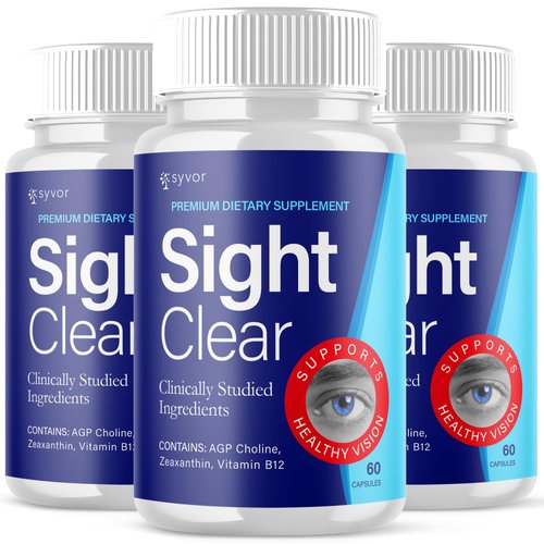 (3 Pack) Sight Clear Capsules, Official Sight Clear 20/20 Vision Vitamin Pills, Eye Health Support Supplement, SightClear Max Strength Vision and Supporting Eye Boosting Formula Vision (180 Capsules)