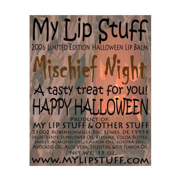 My Lip Stuff- Mischief Night (Raisins & Almonds Flavor) Limited Edition Halloween Lip Balm