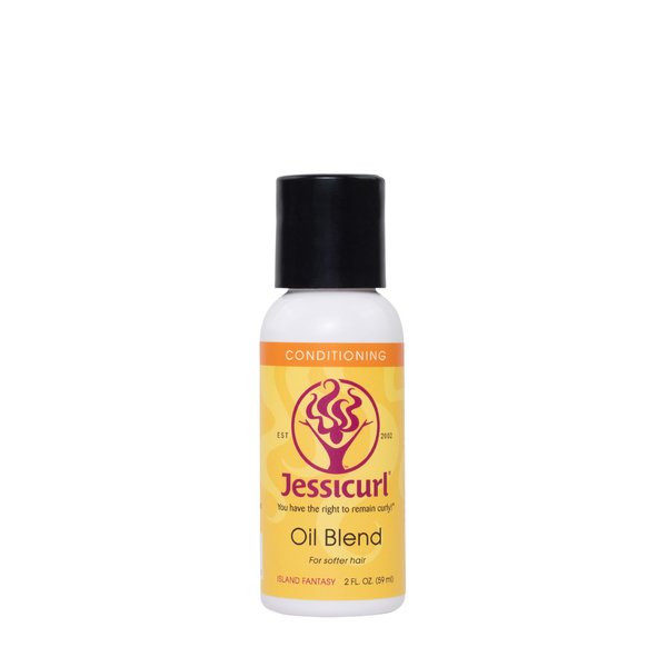 Jessicurl, Oil Blend, Island Fantasy, 2 Fl oz. Hair Oil for Curly Hair and Frizz Control, Dry Hair Treatment, adds Softness and Shine, with Avocado, Jojoba and Coconut Oil