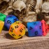 Poludie 5 Sets Glow in The Dark DND Dice, 35Pcs Luminous Polyhedral Dice Set with 1 Leather Dice Bag, Glowing D&D Dice for Dungeons and Dragons, RPG, MTG Table Games(5Sets/35Pcs Glowing Dice)