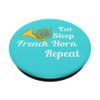 French Horn Player Gift Eat Sleep French Horn Repeat - Aqua
